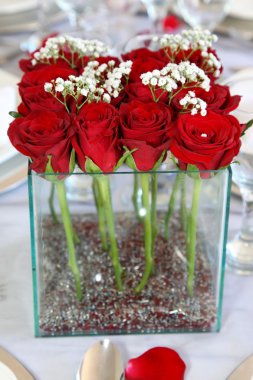 Red Roses Flower Arrangement clipart