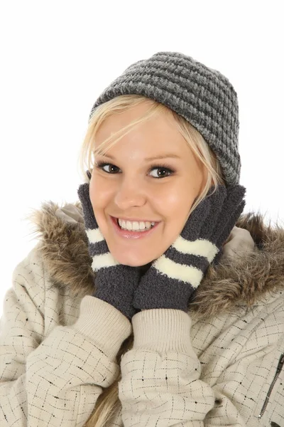 Mujer encantadora en ropa de invierno —  Fotos de Stock