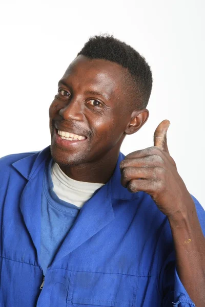 Thumb's up African Man — Stock Photo, Image