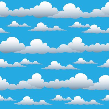 Vector seamless cloudy sky. clipart