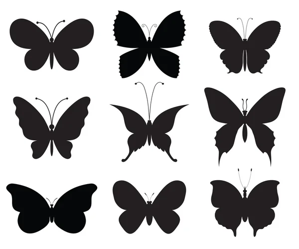 Ensemble de papillons — Image vectorielle