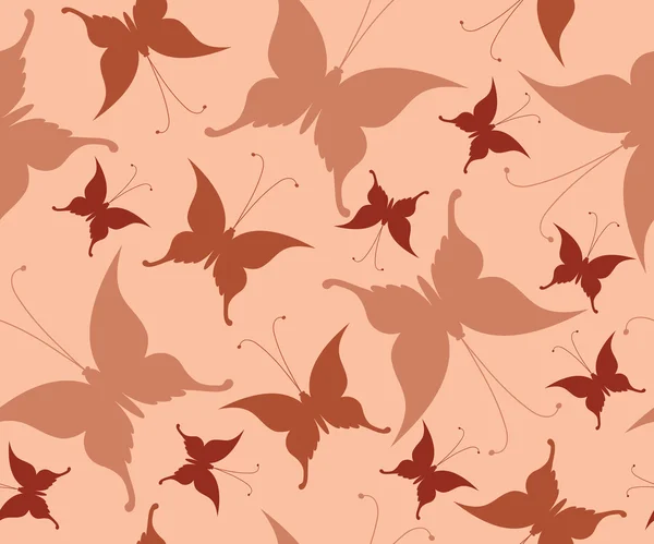 Seamless background with retro butterflies — Stock Vector