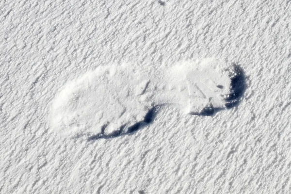 Snow footprint — Stock Photo, Image