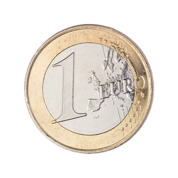 Один євро монетою — стокове фото