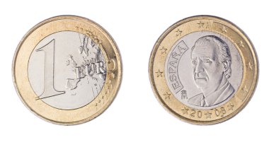 bir euro para ön ve arka