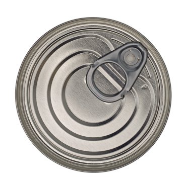 Food Tin Can Lid Isolated on White Background clipart