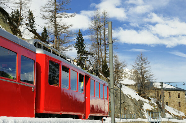 Famous train of Chamonix city
