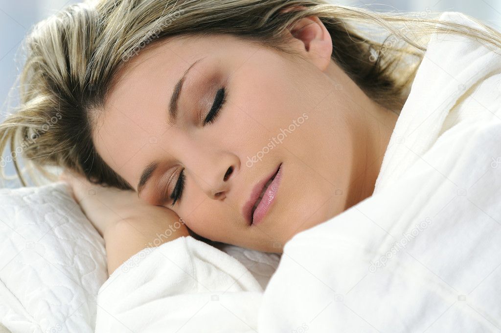 Beautiful woman asleeped