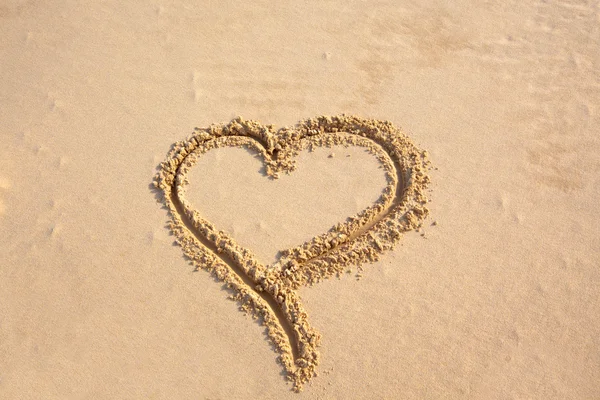 stock image Heart on sand