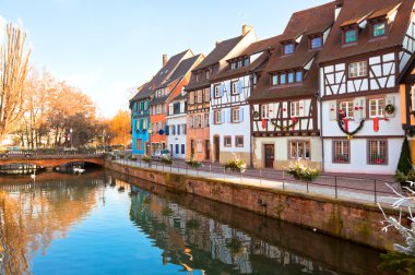 Medieval houses in Colmar, France clipart
