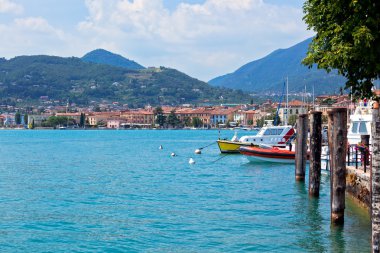 View Over Lake Garda and Salo town clipart