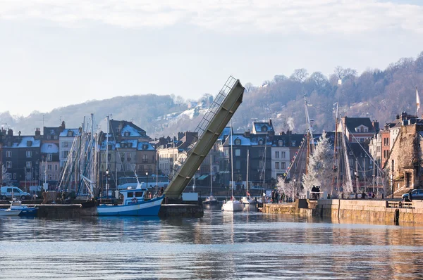 stock image Honfleur harbour in Normandy, France