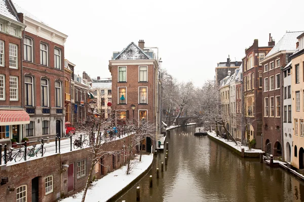 Utrecht zimní pohled — Stock fotografie