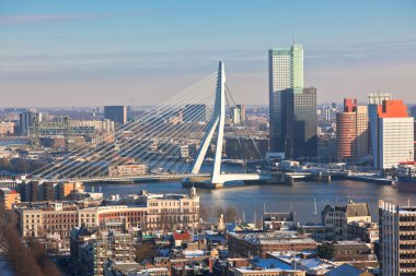 Rotterdam view from Euromast tower clipart