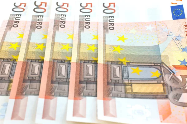 Latar belakang uang kertas lima puluh euro — Stok Foto