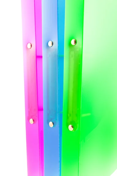 Três pastas multicoloridas — Fotografia de Stock