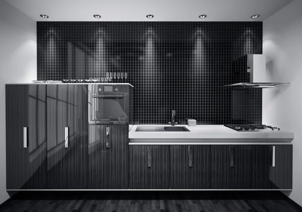 Intérieur de la cuisine moderne 3d — Photo