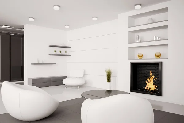 Living room Interior 3d render — Stock Photo, Image