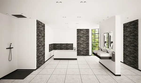 Moderní koupelna interiér 3d vykreslení — Stock fotografie