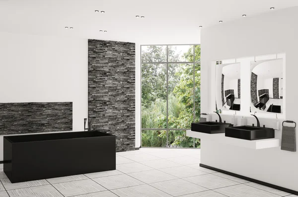 Interieur des modernen Badezimmers 3D-Render — Stockfoto