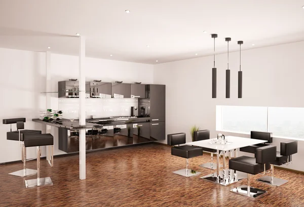Cucina moderna rendering 3d — Foto Stock