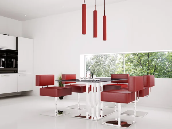 Interior of dining room 3d render — Stock Photo, Image