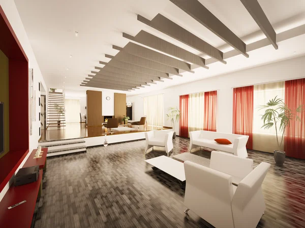 Modern living room interior 3d render — Stock Photo, Image