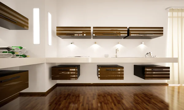 Inredning för moderna kök 3d render — Stockfoto