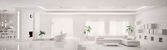 fehér belső tér modern apartman panoráma 3d render