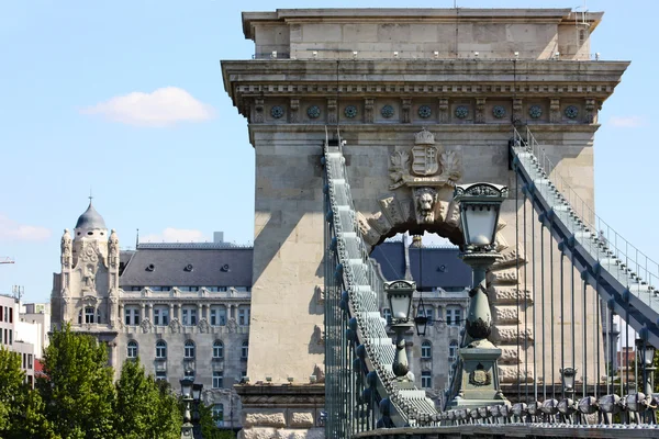 Szechenyi zincir köprü, Budapeşte — Stok fotoğraf
