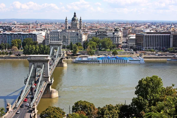 Ponte delle Catene Szechenyi, Budapest — Foto Stock