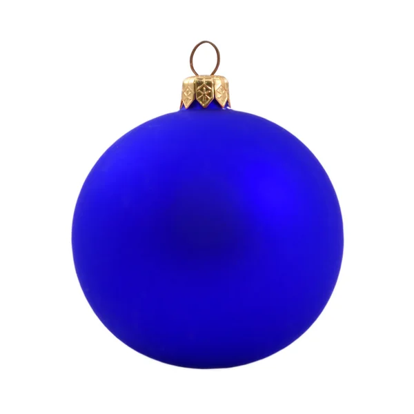 Синій нудний різдвяний м'яч — стокове фото