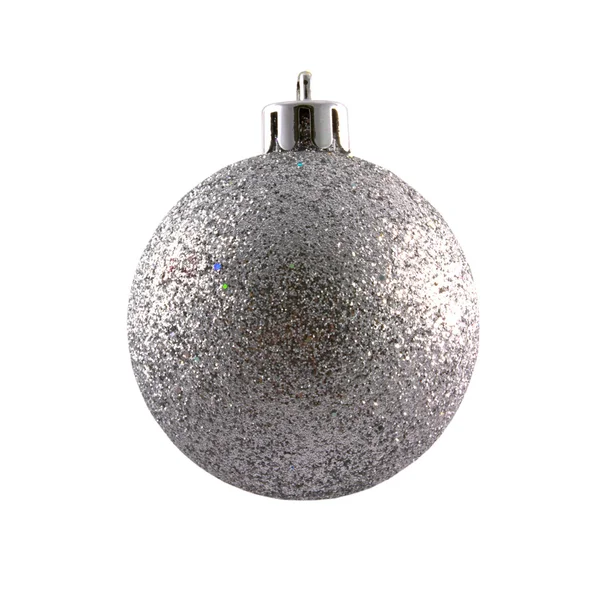 Gümüş Noel oyuncak top — Stok fotoğraf