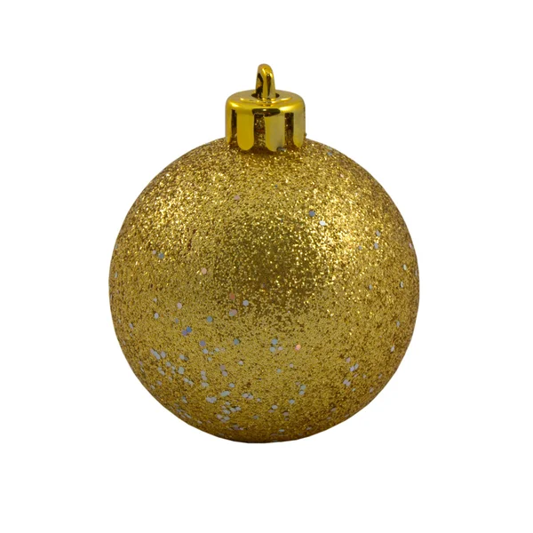 Bola de brinquedo de Natal de ouro — Fotografia de Stock