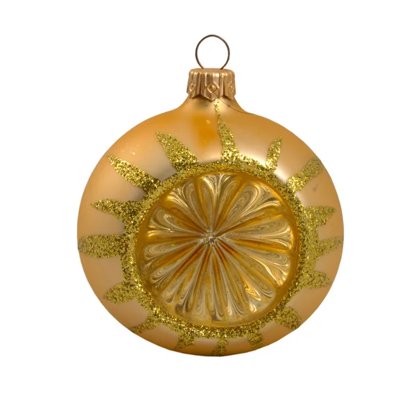 Gold Christmas Toy Ball — Stock Photo, Image