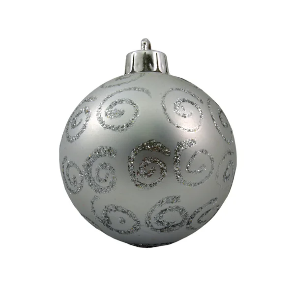 Silver Christmas Toy Ball — Stock Photo, Image