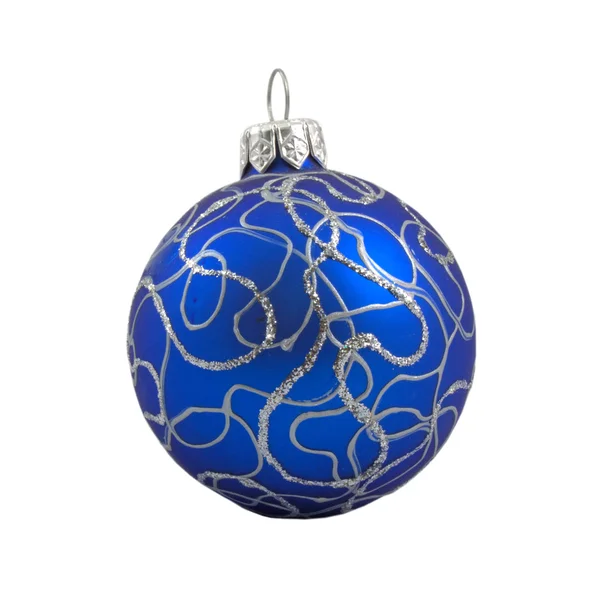Mavi Noel oyuncak top — Stok fotoğraf