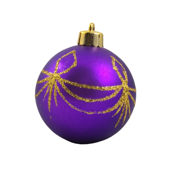 Фіолетовий нудний різдвяний м'яч — стокове фото