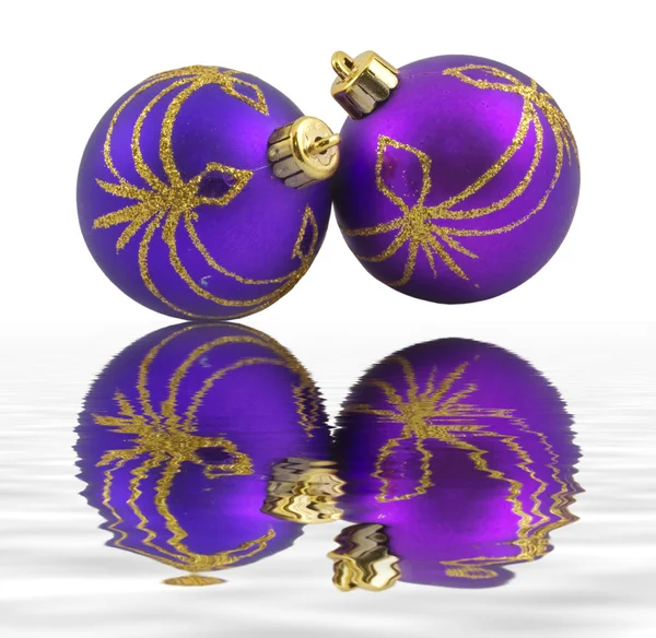 Lilac Christmas Toy Ball — Stock Photo, Image