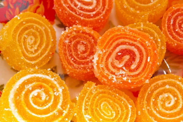 カラフルなフルーツの甘いお菓子 — ストック写真