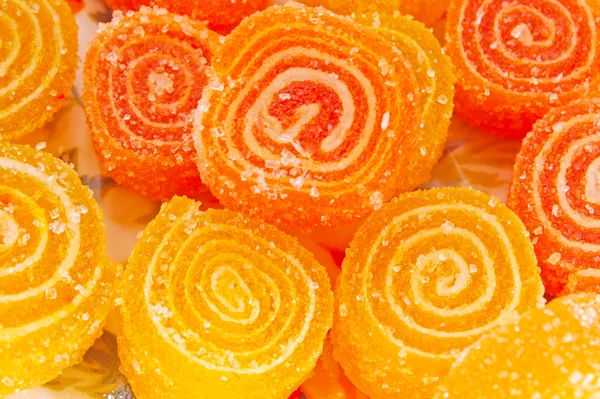 Colorful fruit sugary candies — Stock Photo, Image