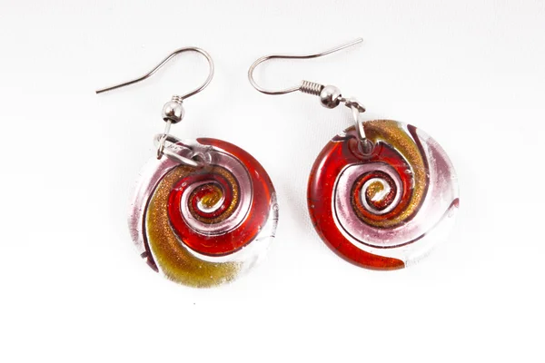 Glass earrings — Stock Photo, Image