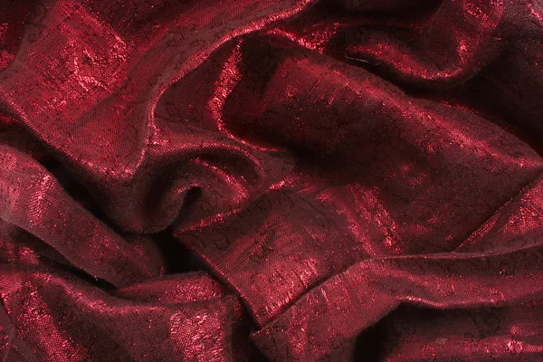 Gouden Rood Textiel Achtergrond — Stockfoto