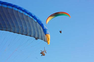 Paraglider flight in Crimea clipart