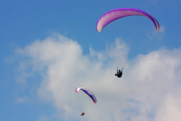 Paraglider flight in Crimea — Stock Photo, Image