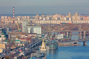 Kiev bussines and industry city clipart