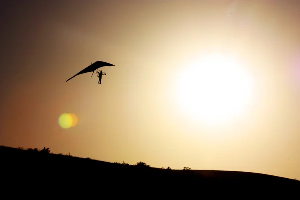 Stock image Hang gliding in Crimea taken in summer