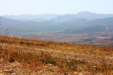 güzel manzara, Kırım Dağları, göl, deniz ve alanların