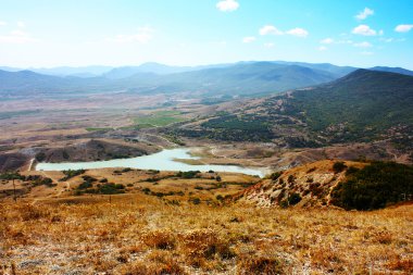 güzel manzara, Kırım Dağları, göl, deniz ve alanların