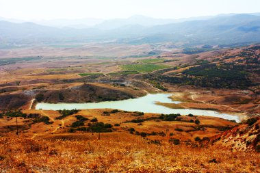 güzel manzara, Kırım Dağları, göl, deniz ve alanların